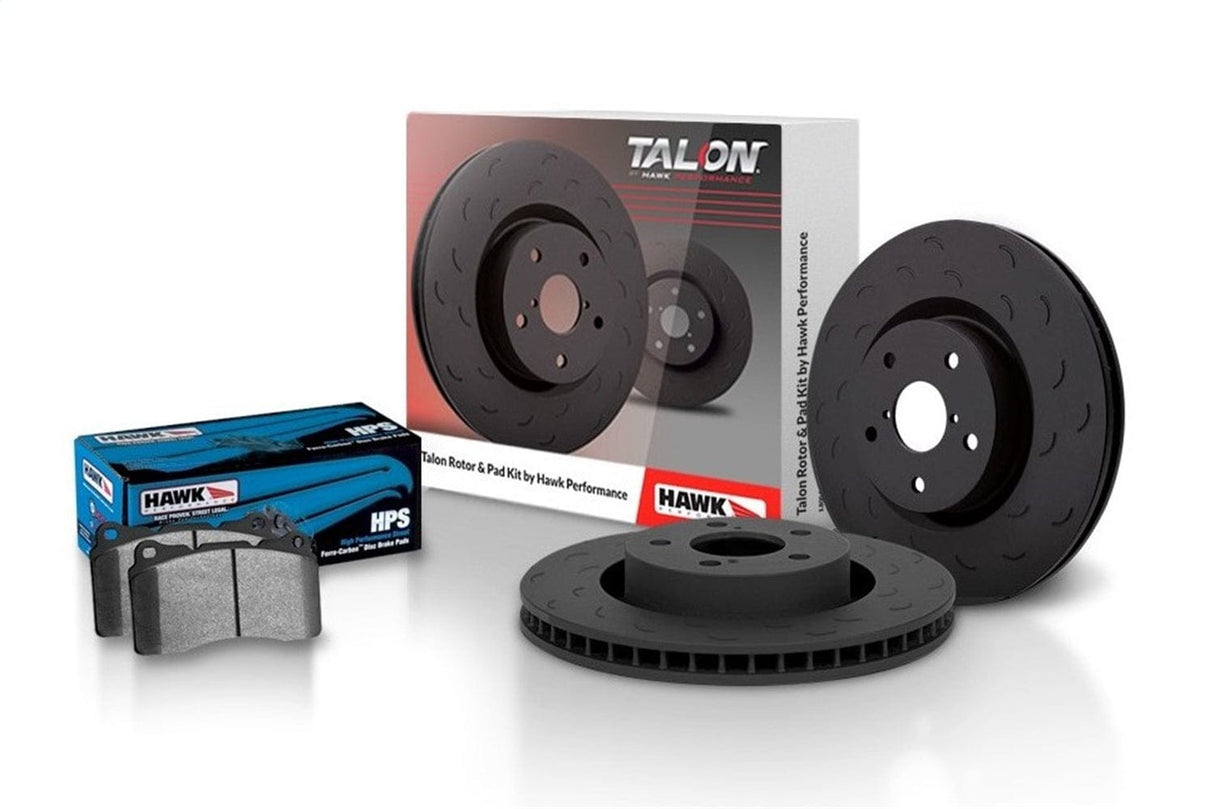 Hawk Talon Ford F-250 Super Duty 4WD / To 3/22/99 Slotted-Only Front Brake Rotor Set w/ Hawk HPS Pads