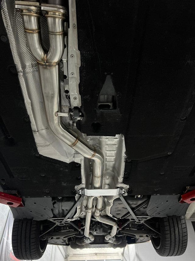 MAD US F8x M3 M4 Single Midpipe (Brace Included)