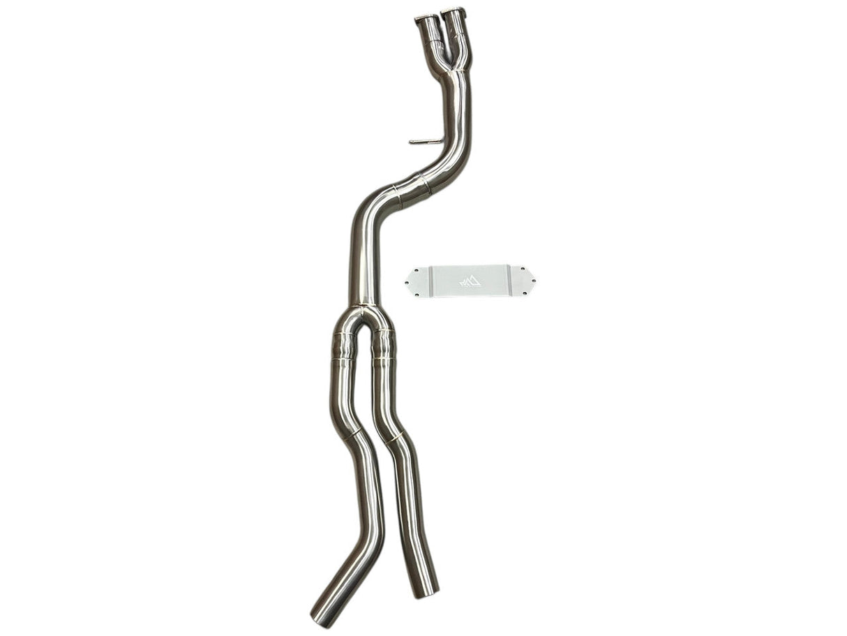 MAD Single Midpipe Non-Resonated W/ Brace - BMW F87 M2C