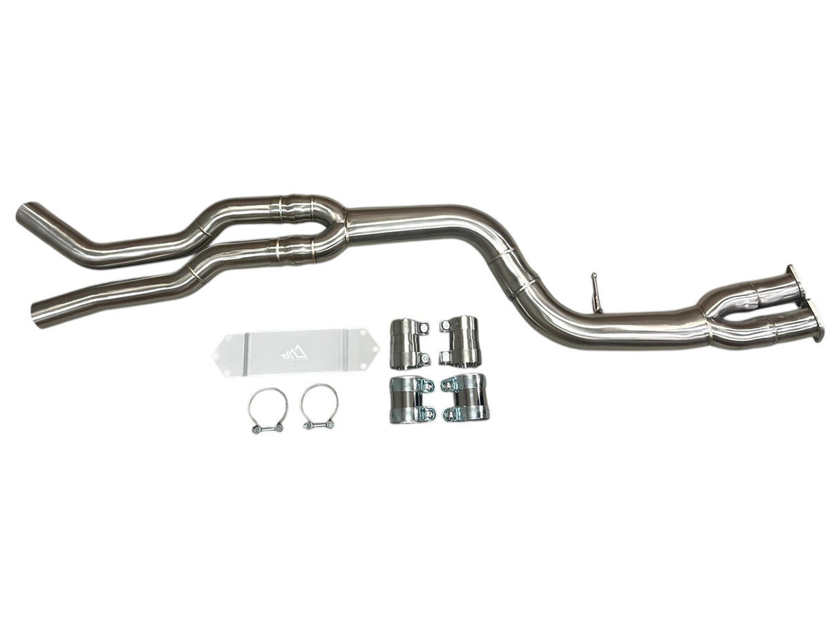 MAD Single Midpipe Non-Resonated W/ Brace - BMW F87 M2C