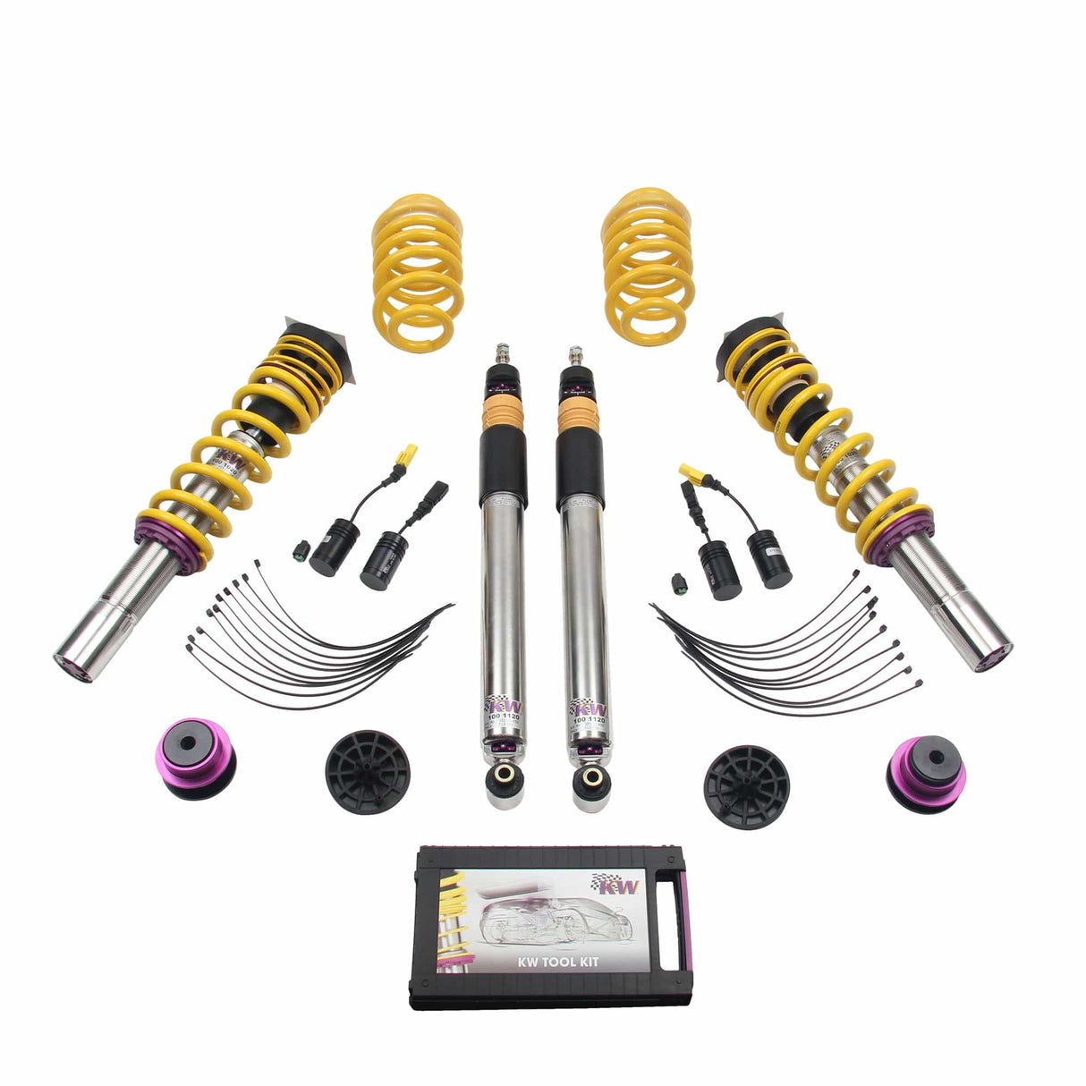 KW V3 Coilover Kit Bundle - Audi A4 (B9) Sedan 2WD with electronic dampers