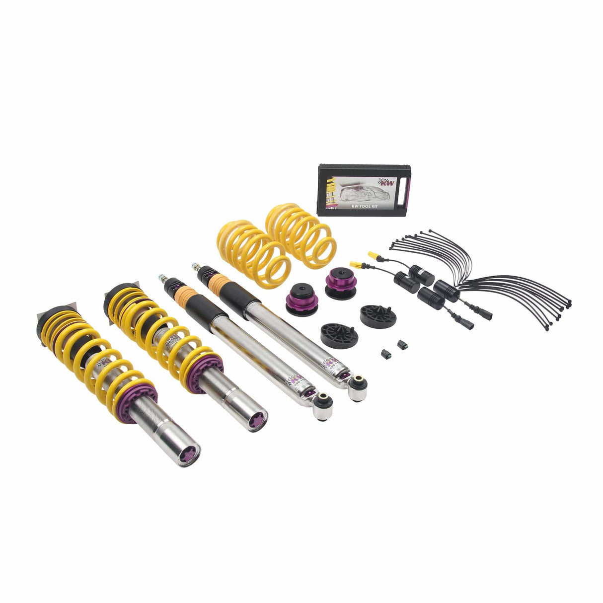 KW V3 Coilover Kit Bundle - Audi A4 (B9) Sedan 2WD with electronic dampers