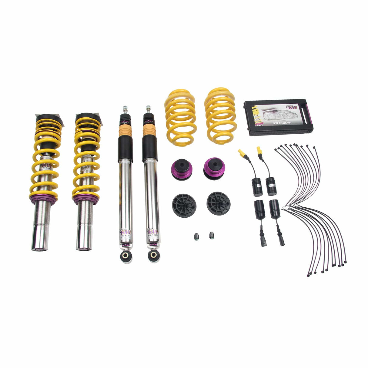 KW V3 Coilover Kit Bundle - Audi A4 (B9) Sedan 2WD with electronic dampers
