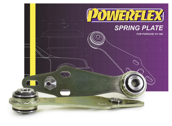 Powerflex Rear Suspension Spring Plates - Porsche 964 911