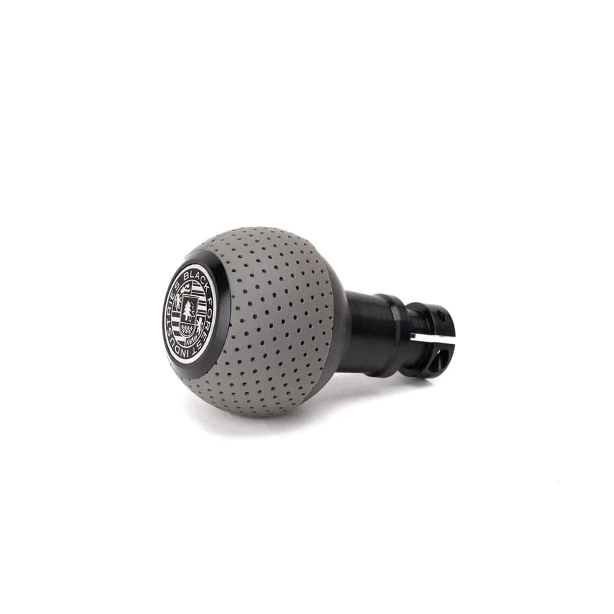 BFI GS2 Heavy Weight Shift Knob - BMW Auto - Style 2 - Graphite Gray Air Leather / Black Anodized