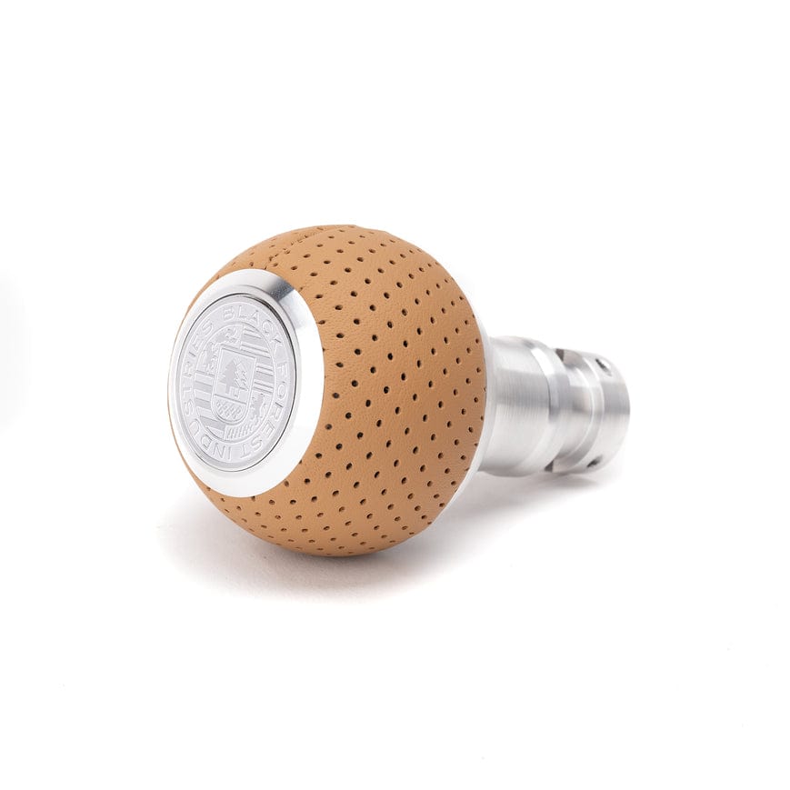 BFI Heavy Weight Shift Knob GS2 Sand Beige Air Leather / Machined Finish (Threaded)