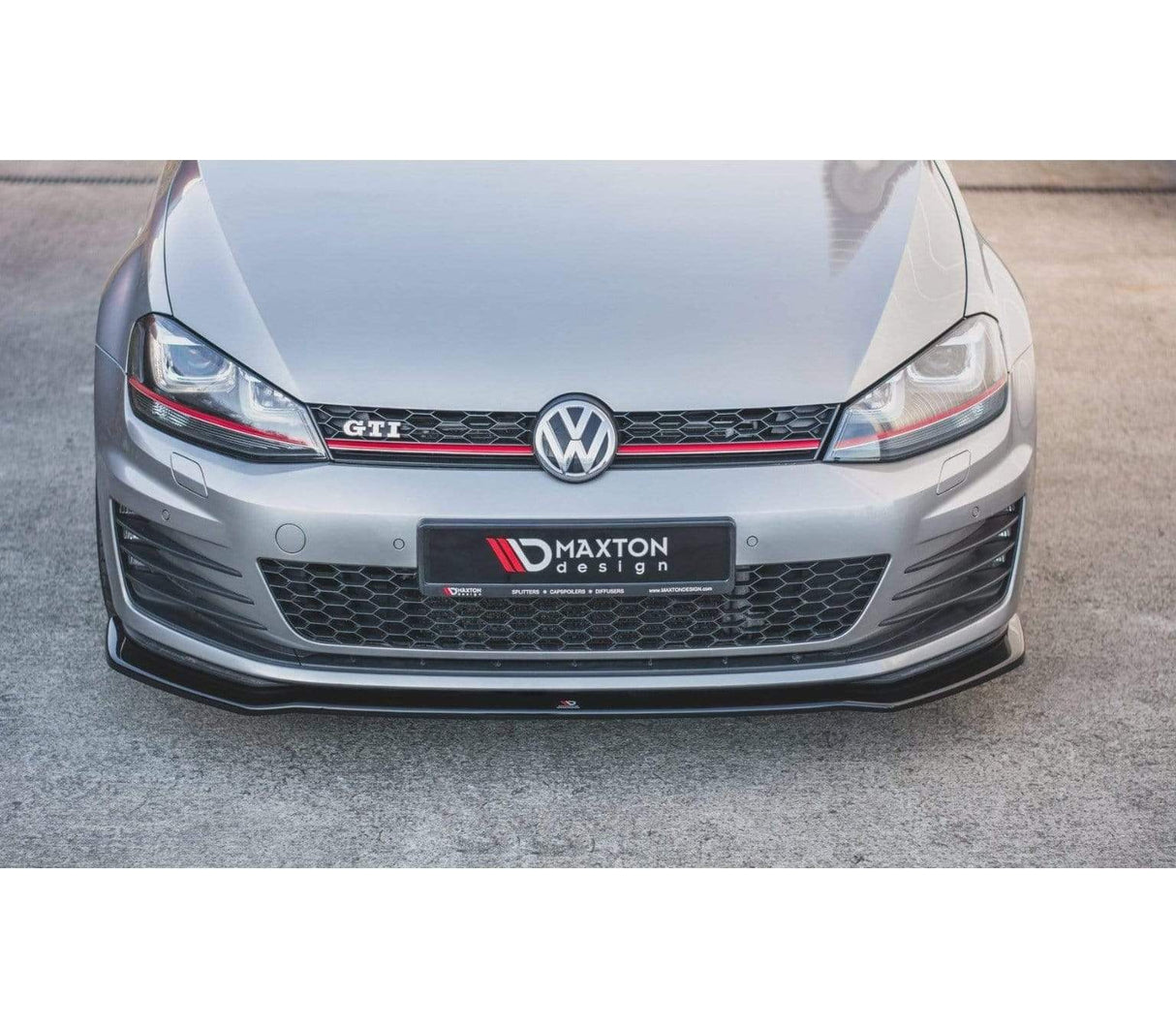 Maxton Design Gloss Black Front Splitter V2 | Volkswagen Mk7 GTI