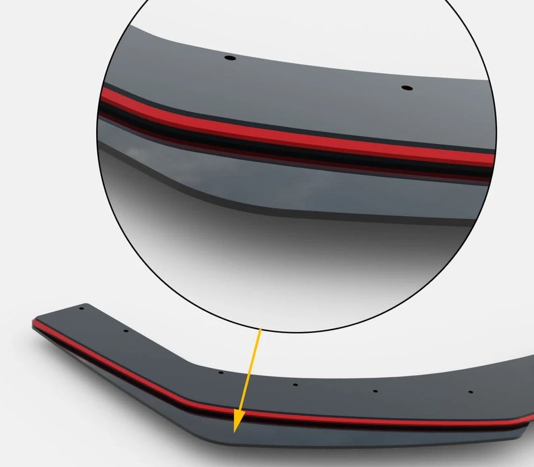 Maxton Design Racing Durability Rear Side Splitters + Flaps VW Mk7.5 Golf-R