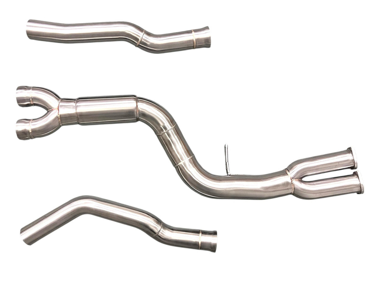 MAD Single Midpipe Resonated W/ Brace - BMW F87 M2C