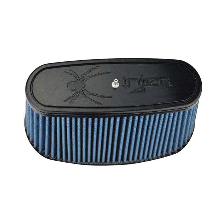 Injen NanoWeb Dry Air Filter 8.725x3.940 Oval neck/ 10.375x5.590 Base / 6.30 Tall w/Barb Fit