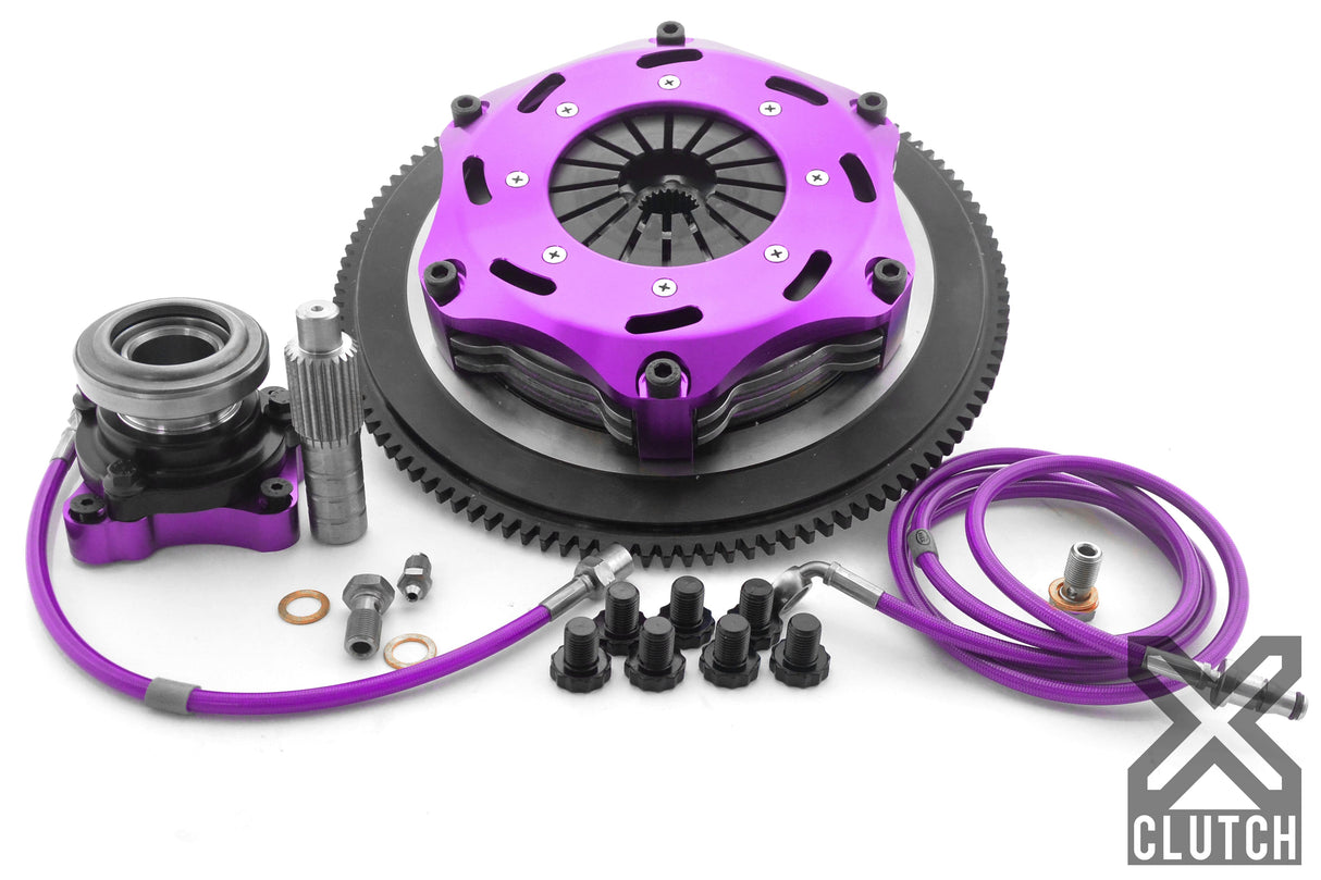 XClutch 1997 Mitsubishi Lancer EVO IV 2.0L 7.25in Twin Solid Ceramic Clutch Kit (Clutch Slave Cylinder Included)