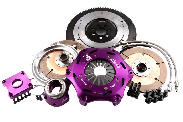 XClutch 07-17 Mitsubishi Lancer EVO X 2.0L 7.25in Twin Solid Ceramic Clutch Kit (Clutch Slave Cylinder & Flywheel Bolts Included)