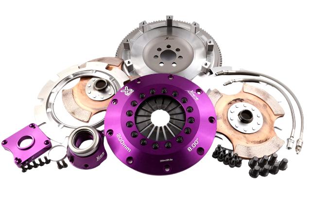 XClutch 07-17 Mitsubishi Lancer EVO X 2.0L 8in Twin Solid Ceramic Clutch Kit (Clutch Slave Cylinder & Flywheel Bolts Included)