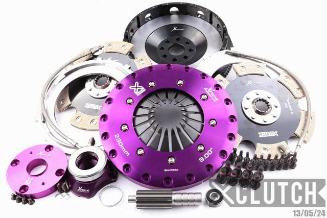 XClutch 93-95 Toyota Supra Twin Turbo 3.0L 9in Twin Solid Ceramic Clutch Kit (Clutch Slave Cylinder Included)