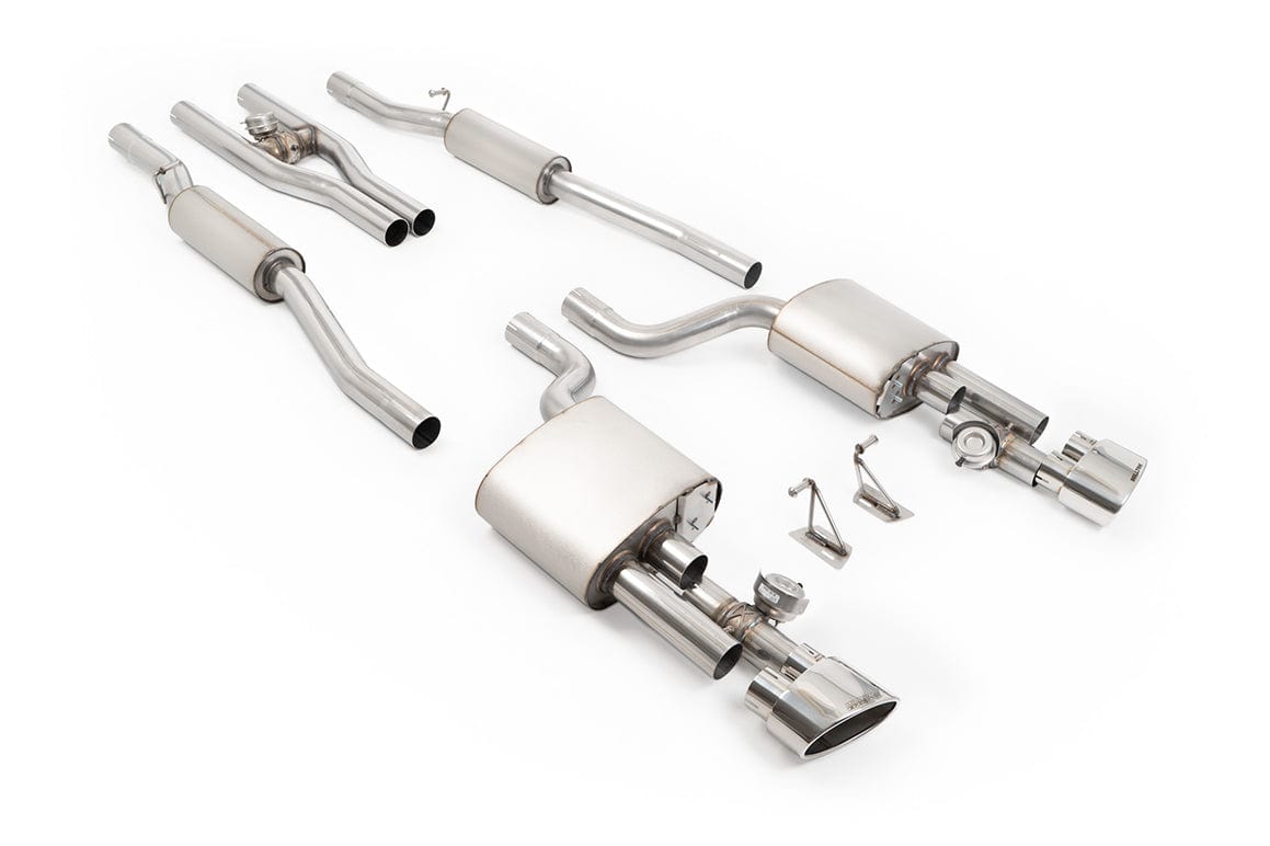 Milltek V2 Valved Cat-Back with Active H Pipe System - Audi B7 RS4