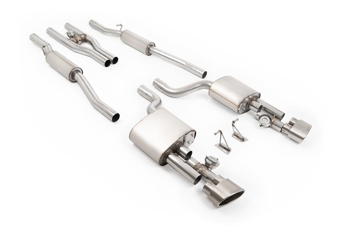Milltek V2 Valved Cat-Back with Active H Pipe System - Audi B7 RS4