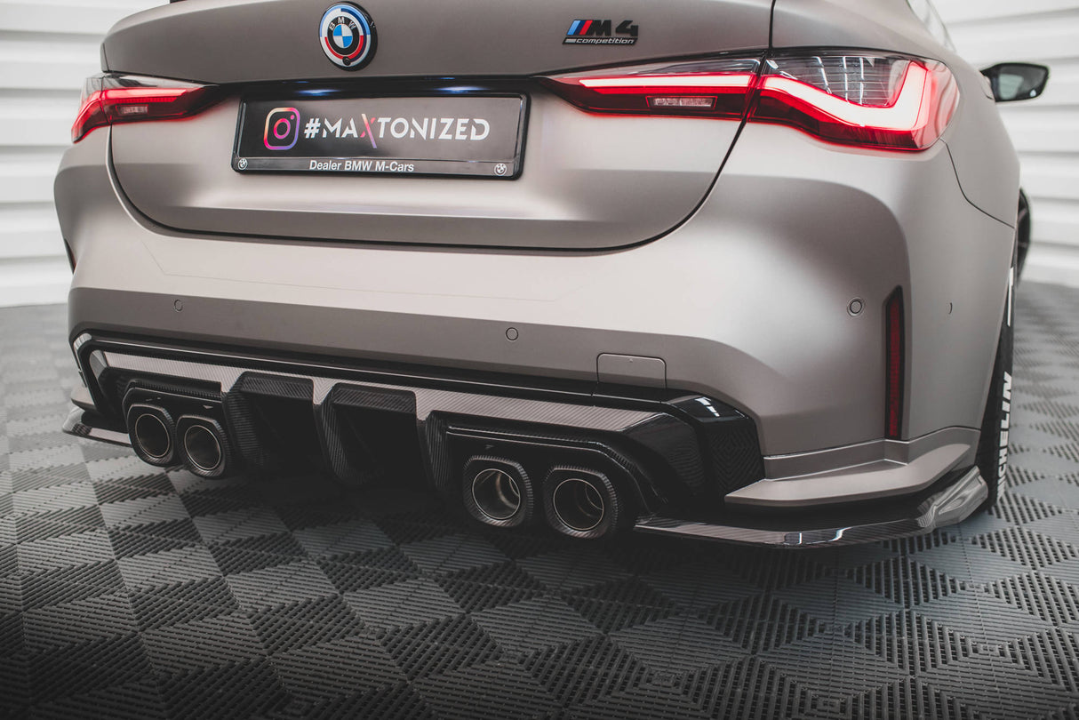 Maxton Design Carbon Fiber Rear Side Splitters BMW M4 G82 (Set For Diffuser Only)