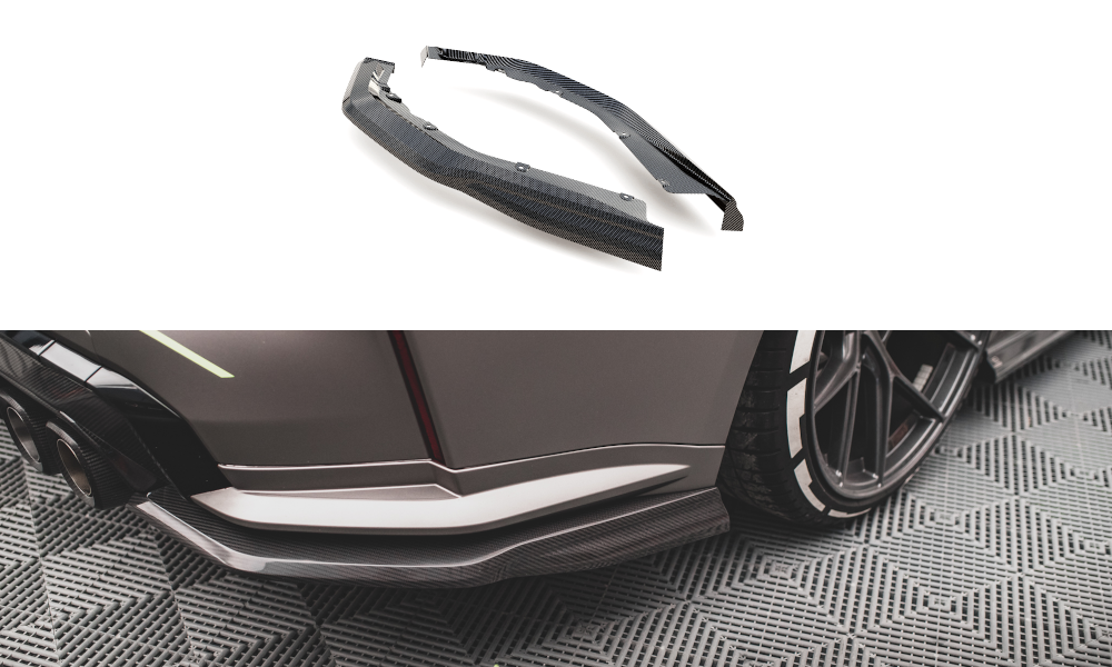 Maxton Design Carbon Fiber Rear Side Splitters BMW M4 G82 (Set For Diffuser Only)