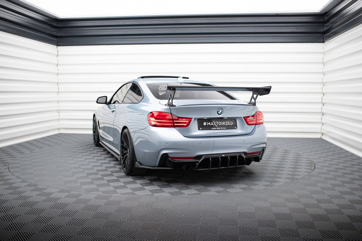 Maxton Design Carbon Spoiler With External Brackets Uprights BMW 4 F32 / 4 F32 M-Pack Coupe