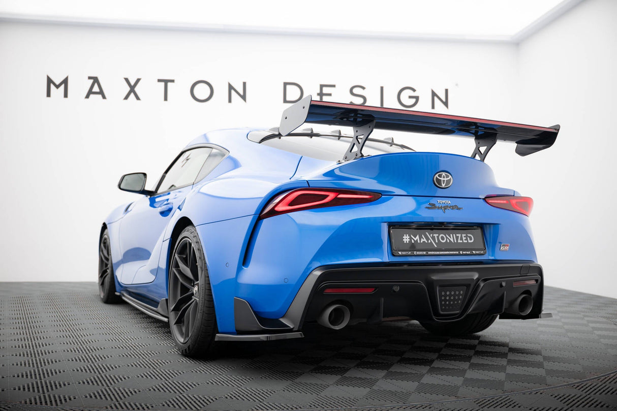 Maxton Design Carbon Spoiler With External Brackets Uprights + Led Toyota Supra Mk5