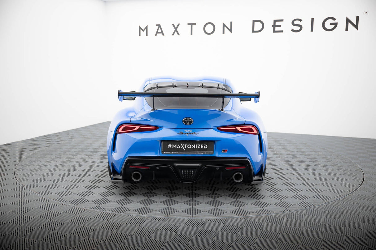 Maxton Design Carbon Spoiler With External Brackets Uprights Toyota Supra Mk5