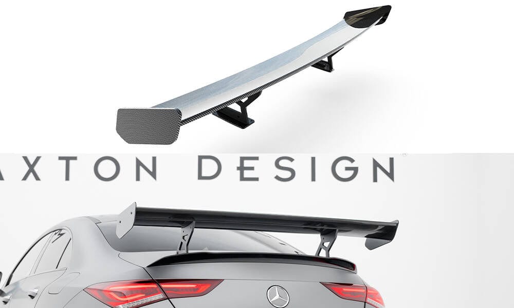 Maxton Design Carbon Spoiler With Internal Brackets Uprights Mercedes-Benz Cla Coupe C118