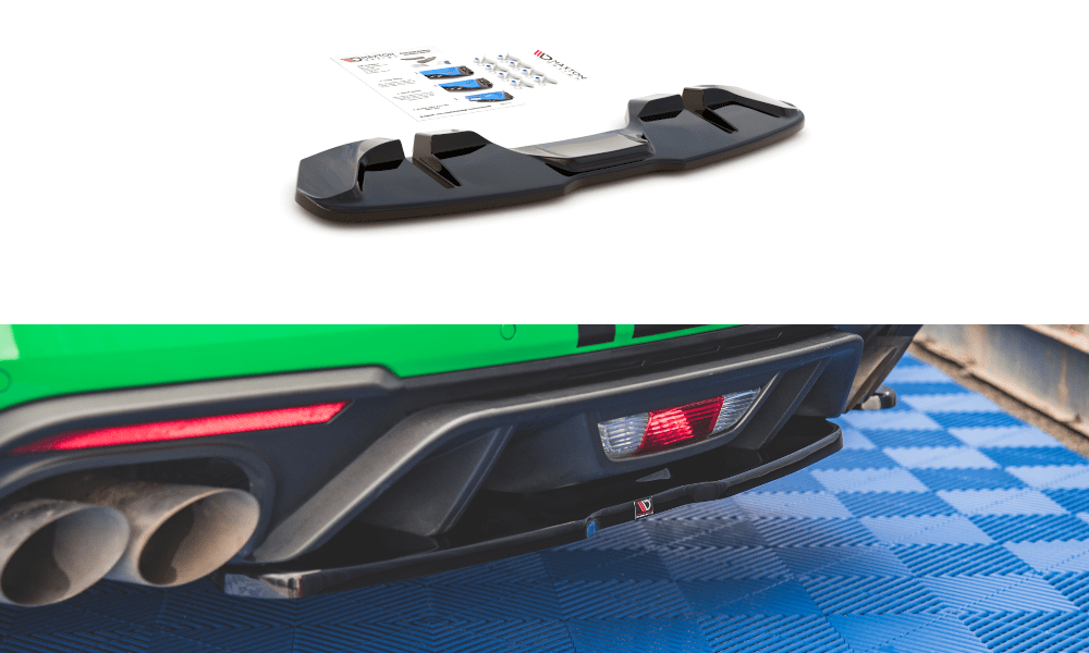 Maxton Design Central Rear Splitter Ford Mustang GT MK6 Facelift