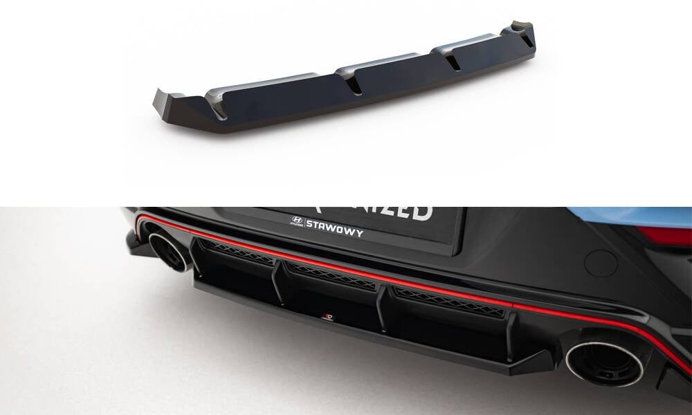 Maxton Design Central Rear Splitter For Hyundai Veloster N MK2