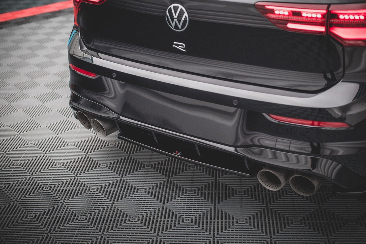 Maxton Design Central Rear Splitter - VW Golf R Mk8