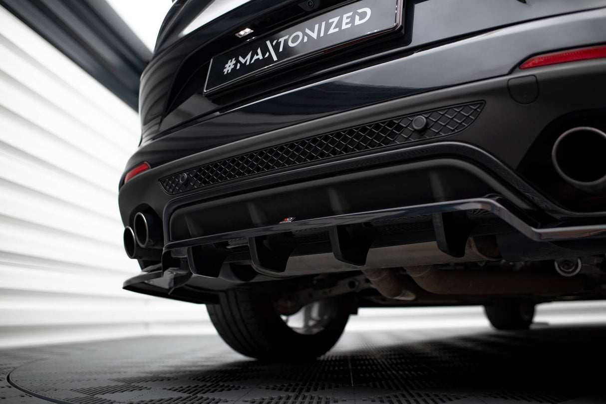 Maxton Design Central Rear Splitter (With Vertical Bars) Alfa Romeo Stelvio Quadrifoglio Mk1