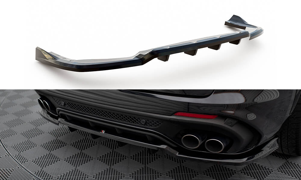 Maxton Design Central Rear Splitter (With Vertical Bars) Alfa Romeo Stelvio Quadrifoglio Mk1