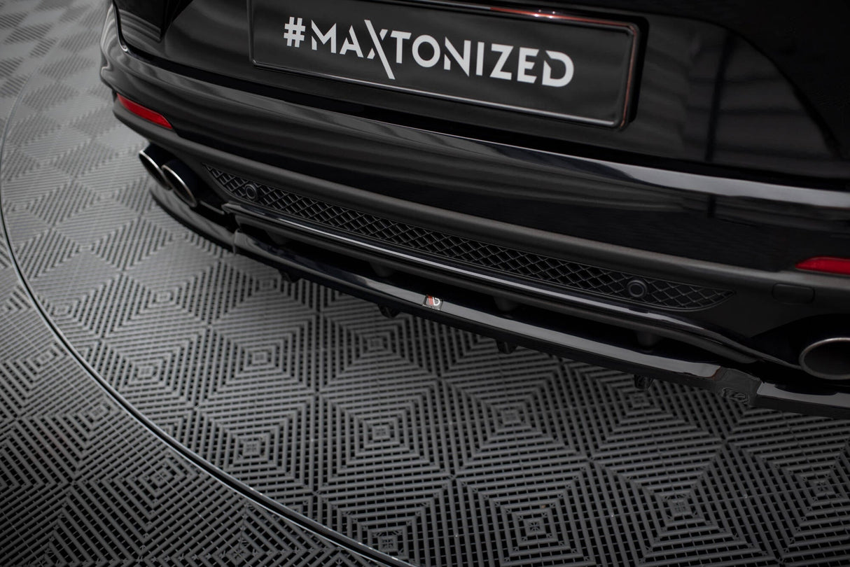 Maxton Design Central Rear Splitter (With Vertical Bars) Alfa Romeo Stelvio Quadrifoglio Mk1