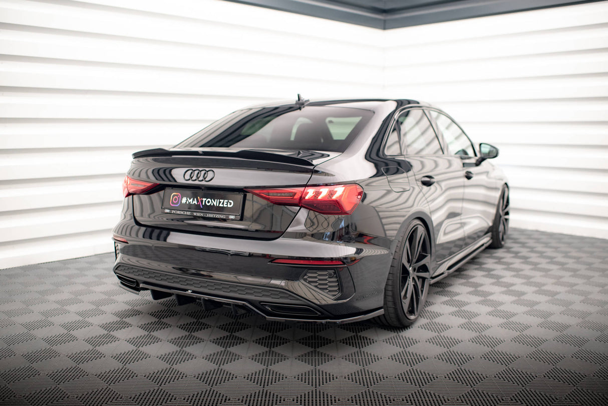 Maxton Design Central Rear Splitter (With Vertical Bars) Audi A3 S-Line Sedan 8Y