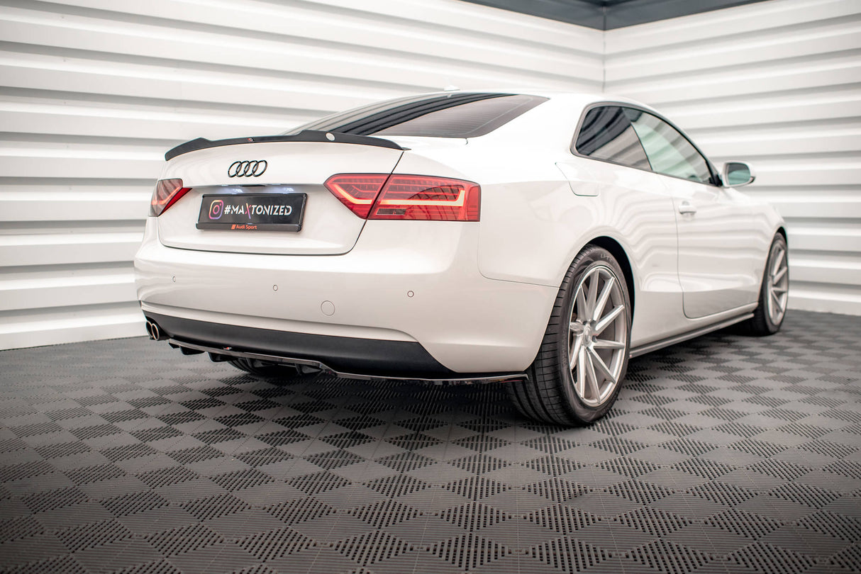 Maxton Design Central Rear Splitter (With Vertical Bars) Audi A5 Coupe 8T Facelift