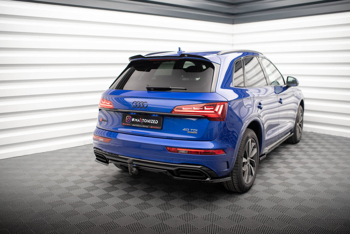 Maxton Design Central Rear Splitter (With Vertical Bars) Audi Q5 S-Line SUV Mk2 Facelift
