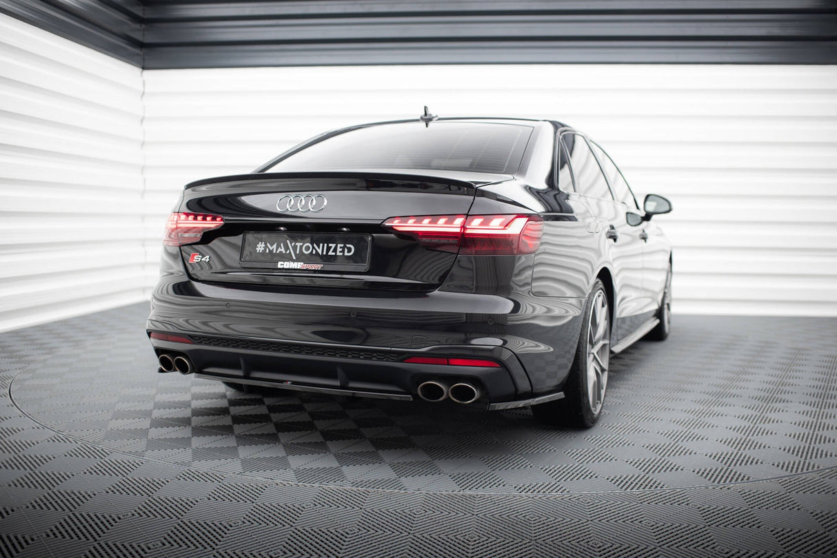 Maxton Design Central Rear Splitter (With Vertical Bars) Audi S4 B9 Facelift