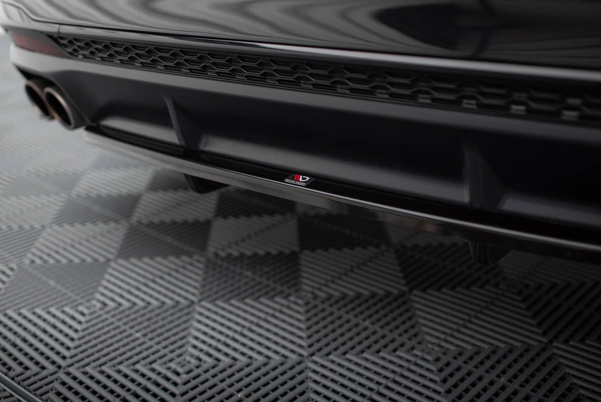 Maxton Design Central Rear Splitter (With Vertical Bars) Audi S4 B9 Facelift