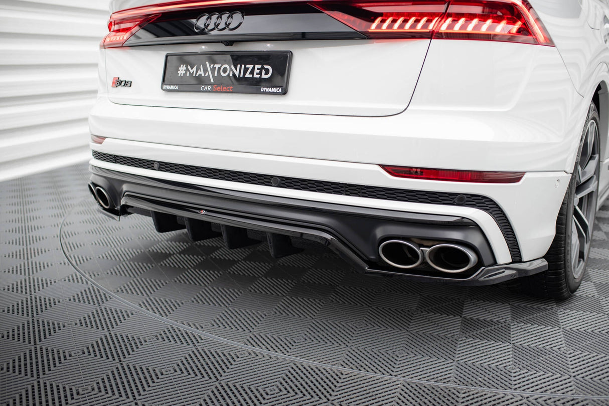 Maxton Design Central Rear Splitter (With Vertical Bars) Audi SQ8 Mk1