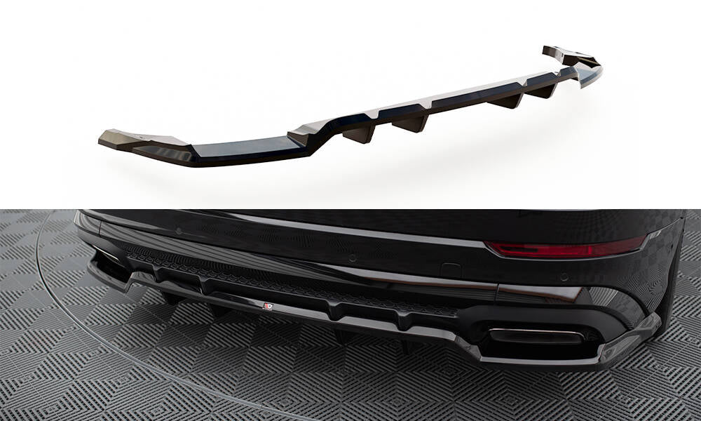 Maxton Design Central Rear Splitter (With Vertical Bars) Audi SQ8 / Q8 S-Line Mk1 Facelift