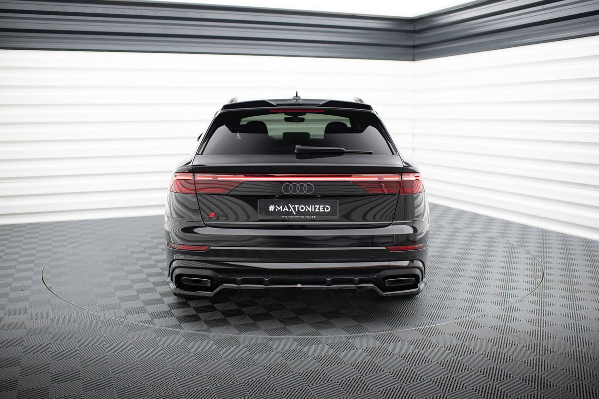 Maxton Design Central Rear Splitter (With Vertical Bars) Audi SQ8 / Q8 S-Line Mk1 Facelift