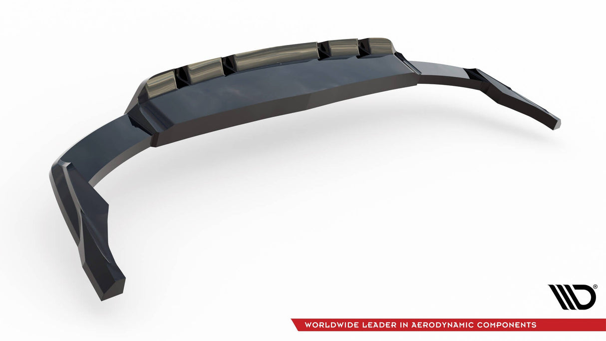 Maxton Design Central Rear Splitter (With Vertical Bars) Audi SQ8 / Q8 S-Line Mk1 Facelift