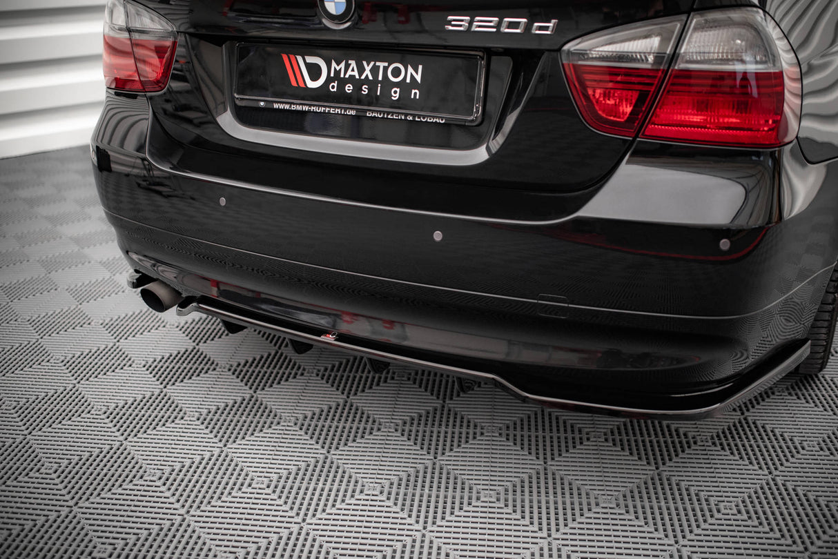 Maxton Design Central Rear Splitter (With Vertical Bars) BMW 3 Sedan E90