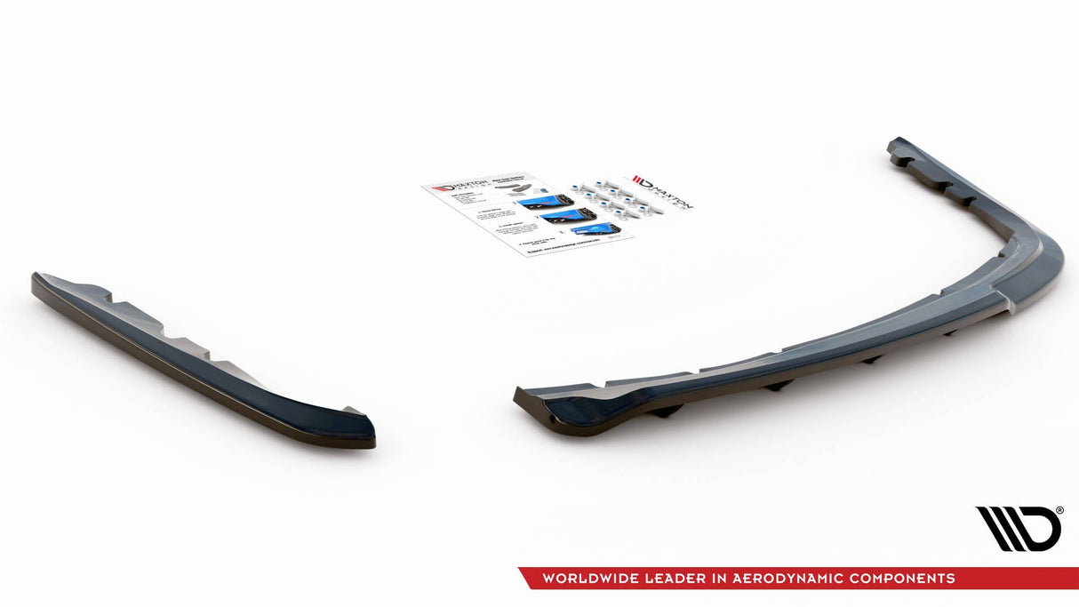 Maxton Design Central Rear Splitter (With Vertical Bars) BMW 3 Sedan E90