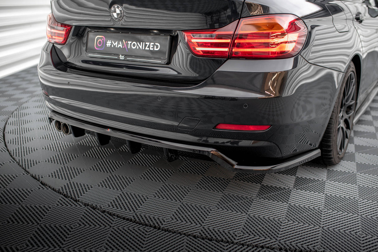 Maxton Design Central Rear Splitter (With Vertical Bars) BMW 4 Gran Coupe F36