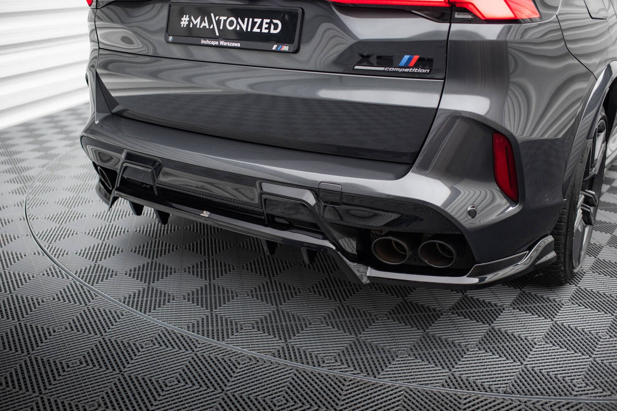 Maxton Design Central Rear Splitter (With Vertical Bars) BMW X5 M F95 Facelift