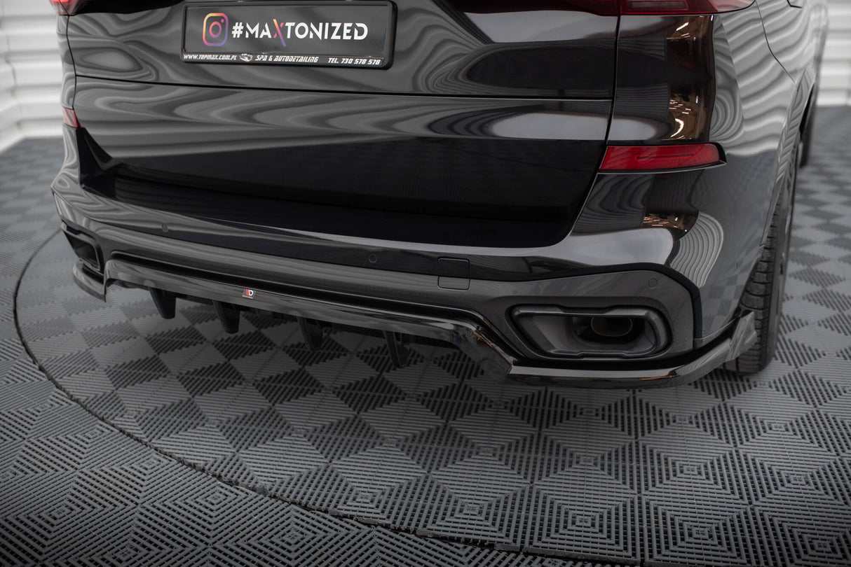 Maxton Design Central Rear Splitter (With Vertical Bars) BMW X5 M-Pack G05