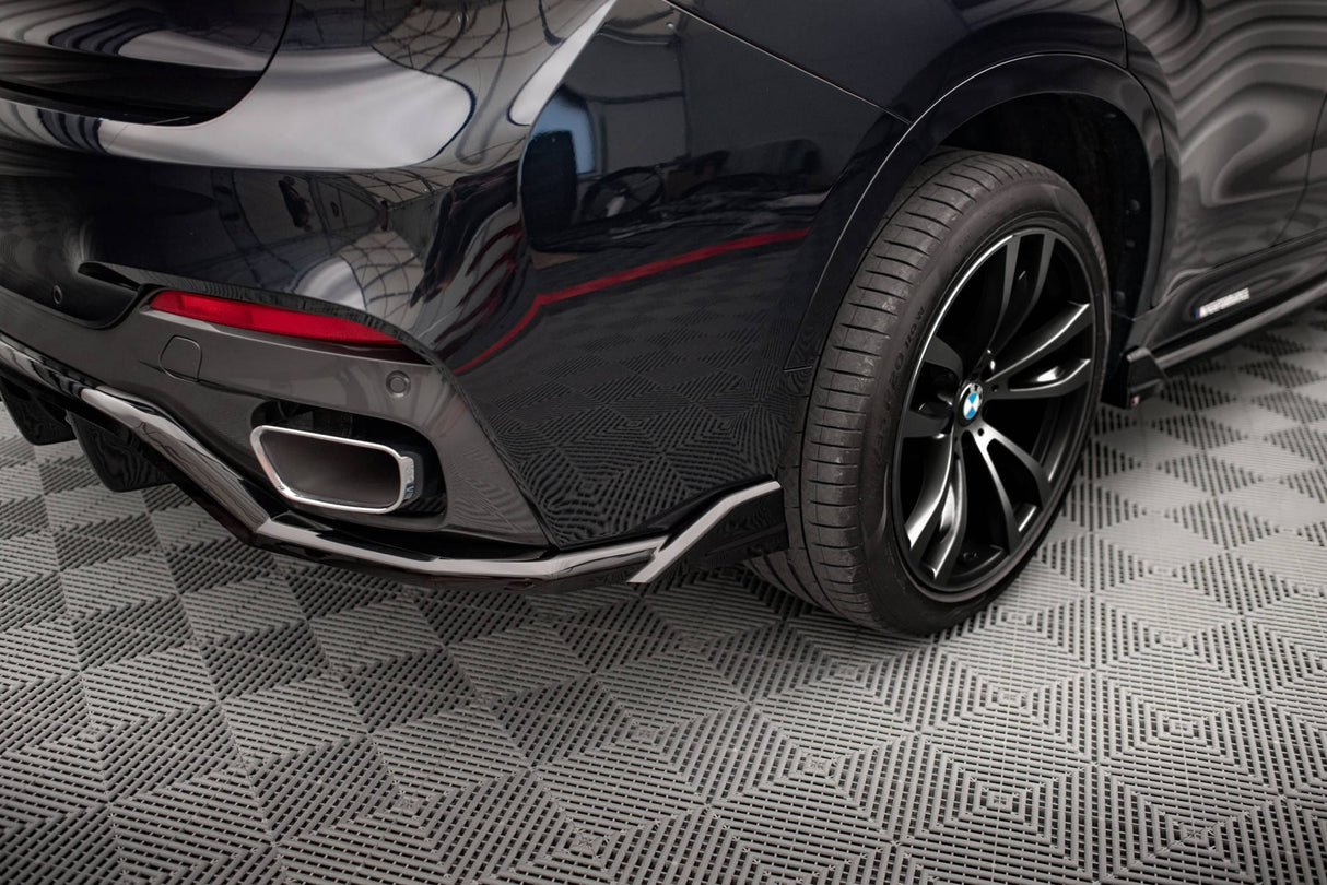 Maxton Design Central Rear Splitter (w/ Vertical Bars) - BMW X6 M-PACK F16