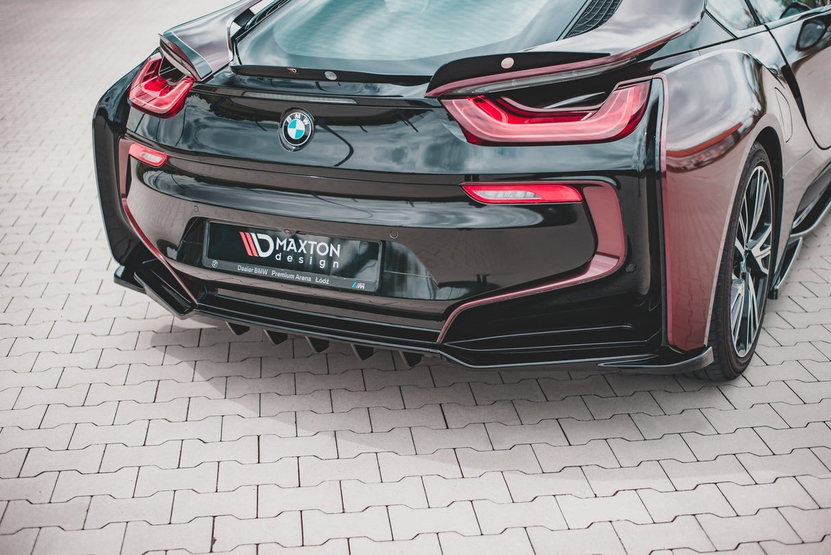 Maxton Design Central Rear Splitter (With Vertical Bars) BMW I8