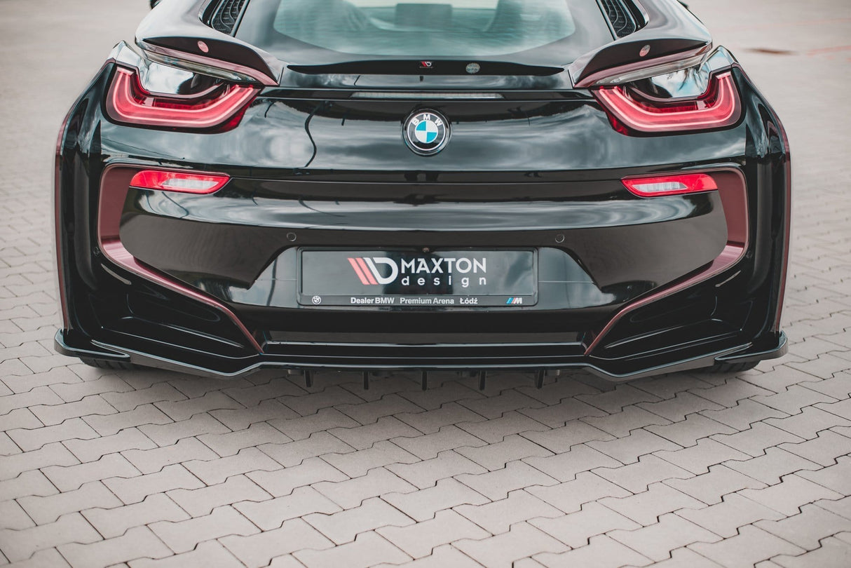Maxton Design Central Rear Splitter (With Vertical Bars) BMW I8
