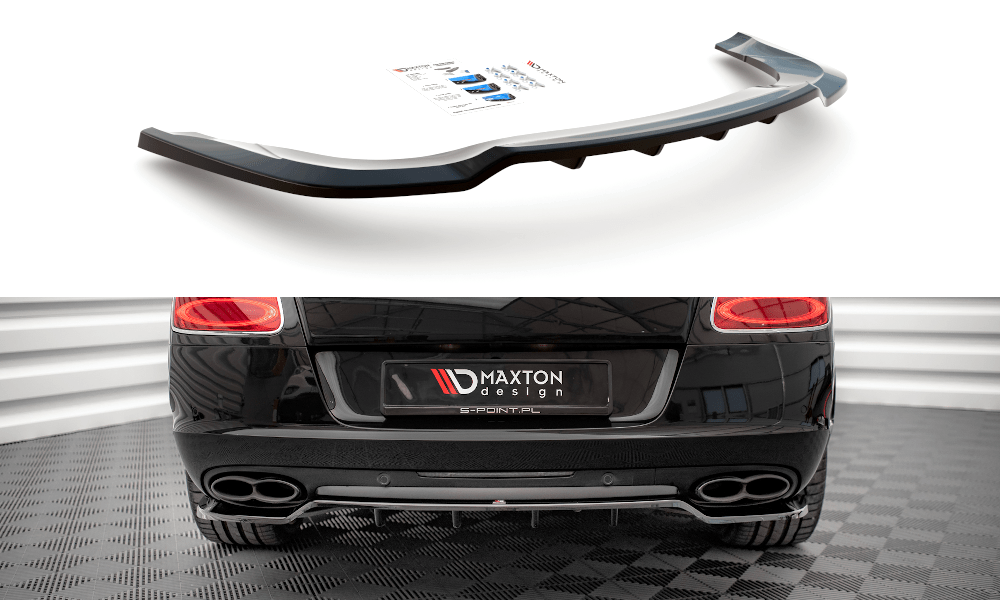 Maxton Design Central Rear Splitter (With Vertical Bars) Bentley Continental Gt V8 S MK2